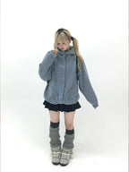 Cat Ear Wing Pocket Hooded Jacket OL2483