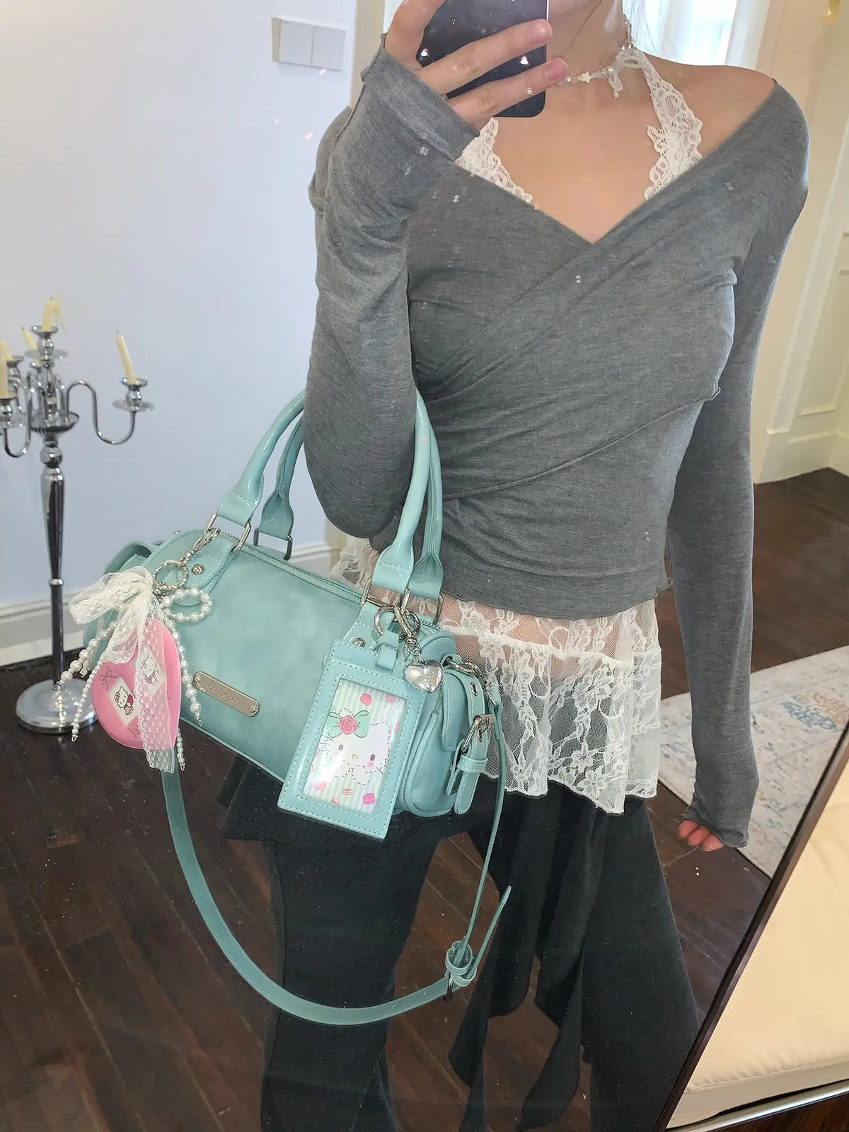 Cylinder Bowling Crossbody Bag  OLA057