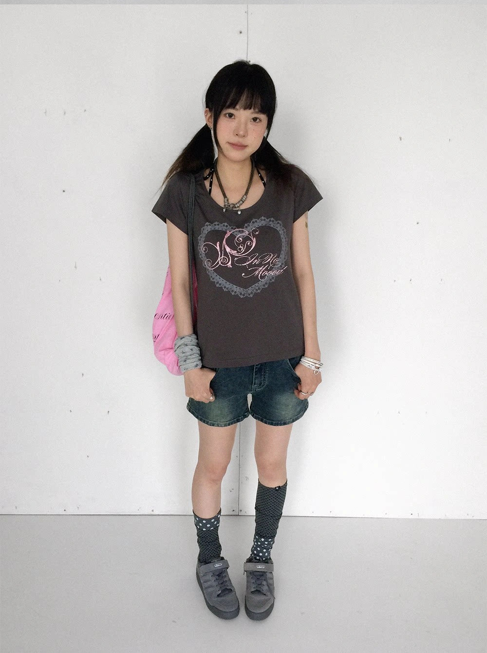 Silver Lace Graphic T-Shirt OL2373