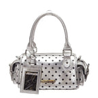 Silver Polka Dot Multi Pocket Bowling Bag OLA058