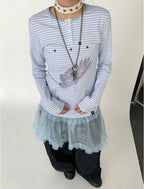 Snow Lace Dot Ruffle Layered Skirt OL2301