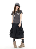 Bow Tie Pocket Bubble Skirt OL2413