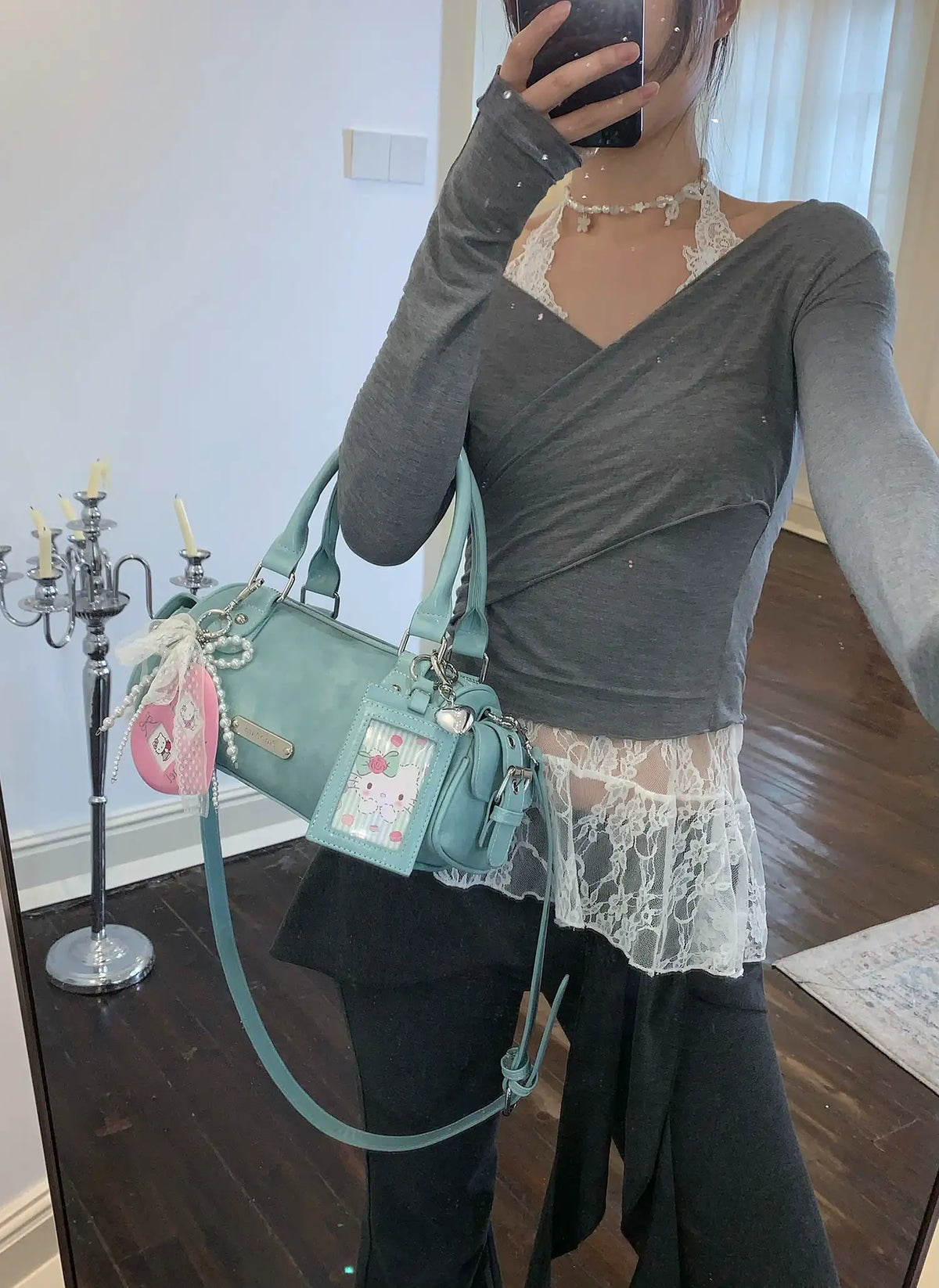 Cylinder Bowling Crossbody Bag  OLA057