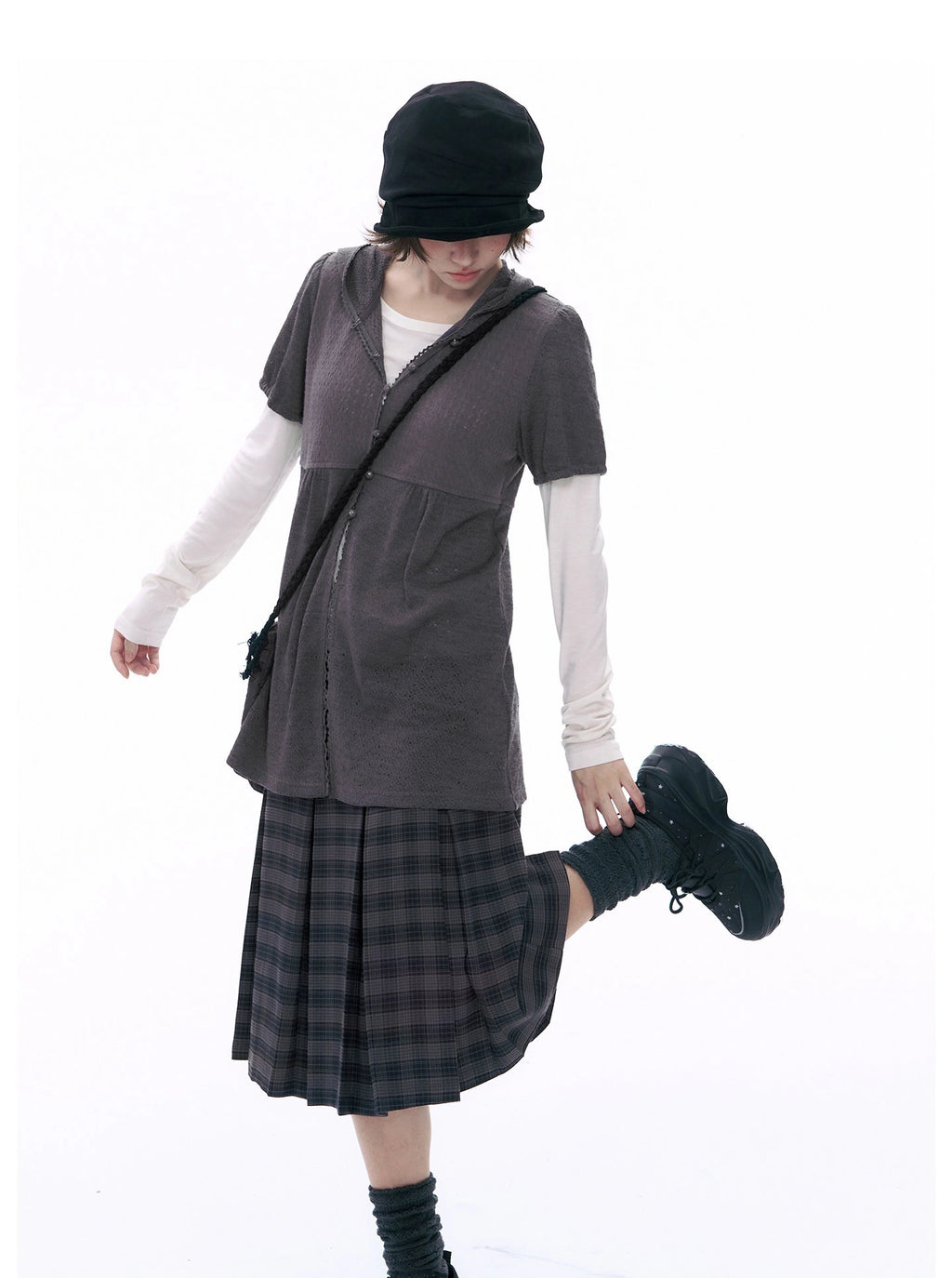 Hooded Puff Sleeve Shirt OL2368