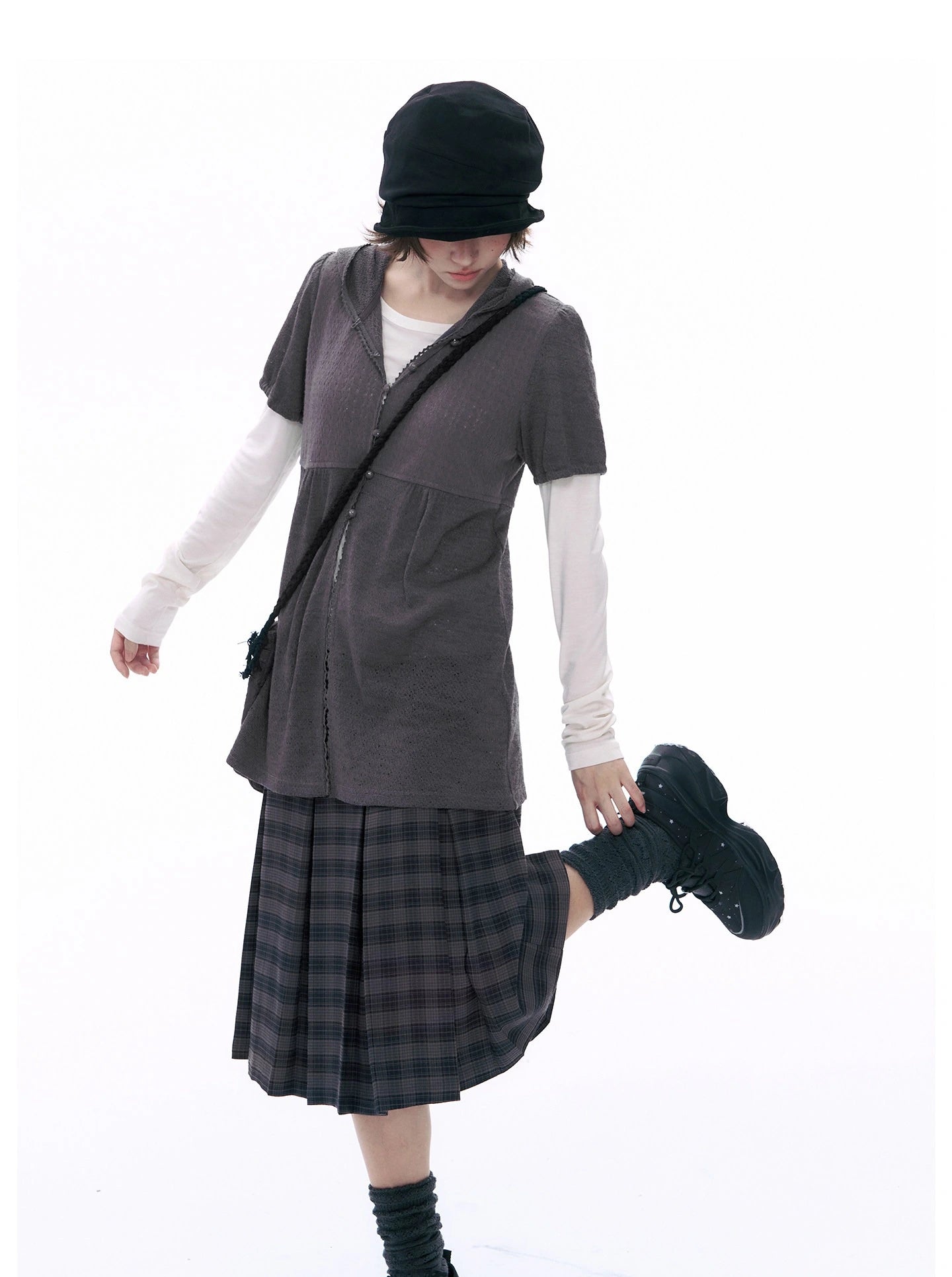 Hooded Puff Sleeve Shirt OL2368