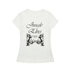 Vintage Lace Trim Fitted T Shirt OL2358
