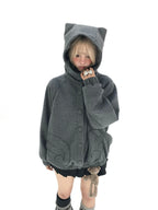 Cat Ear Wing Pocket Hooded Jacket OL2483
