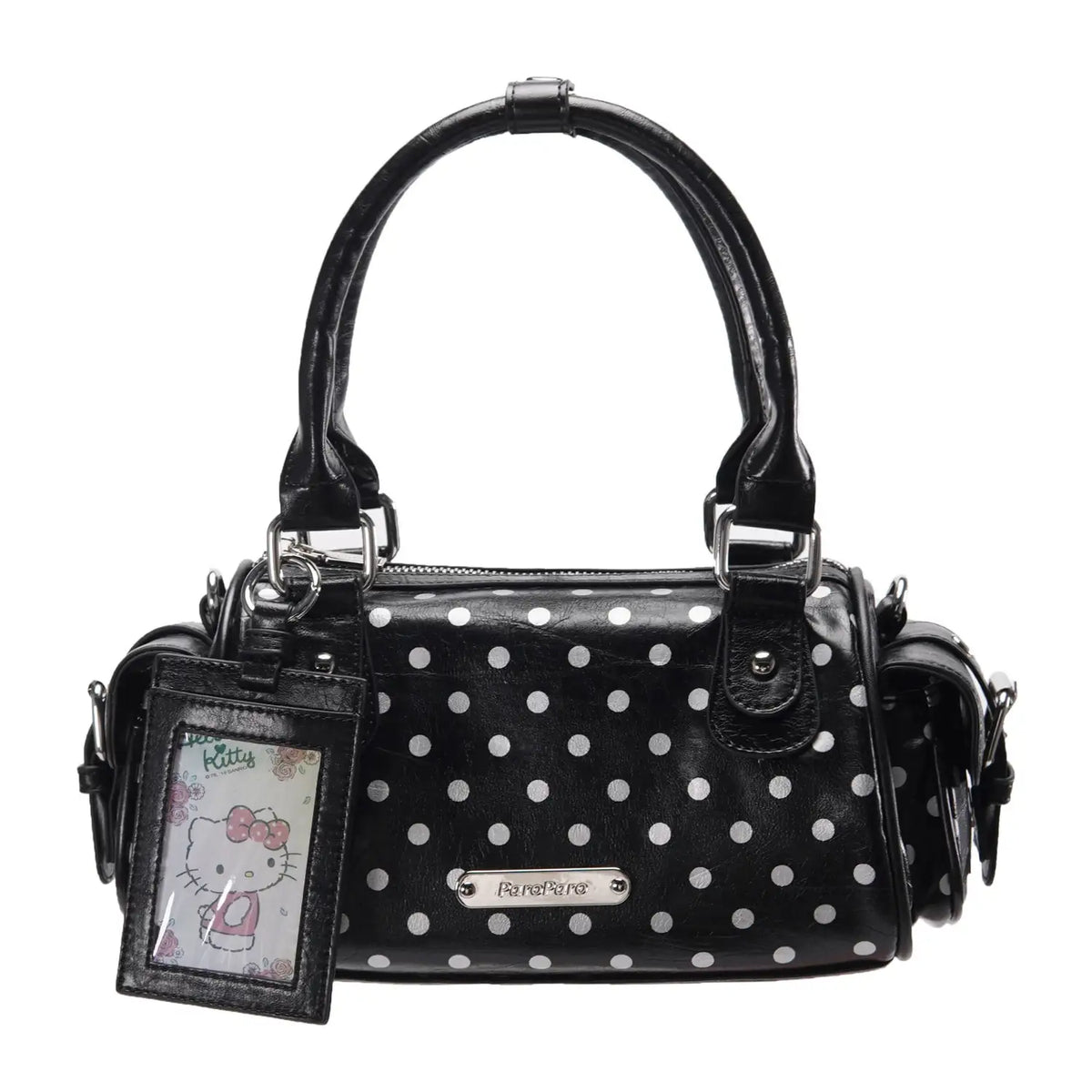 Silver Polka Dot Multi Pocket Bowling Bag OLA058