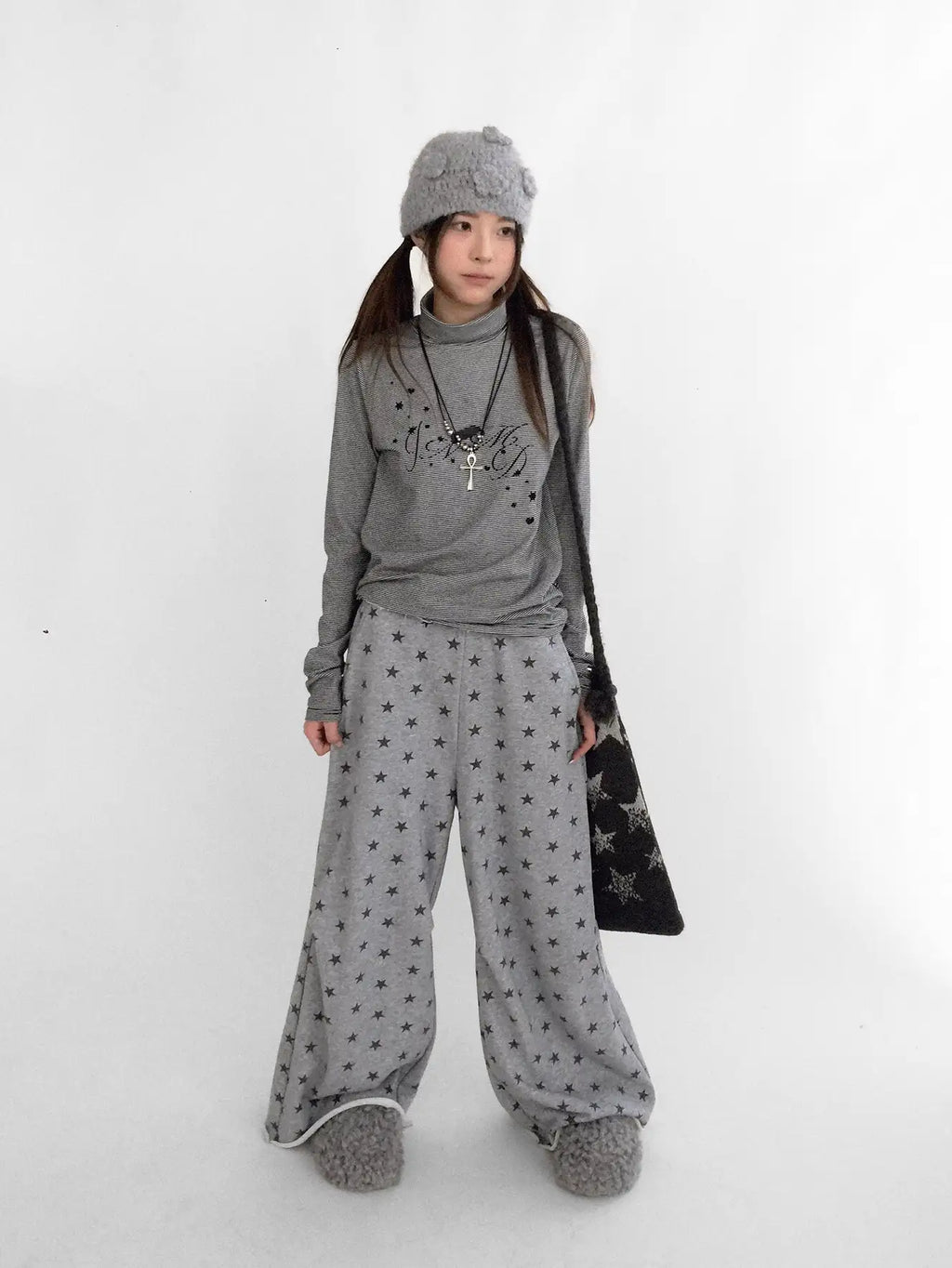 Star Fragment Wide Leg Sweatpants OL2351