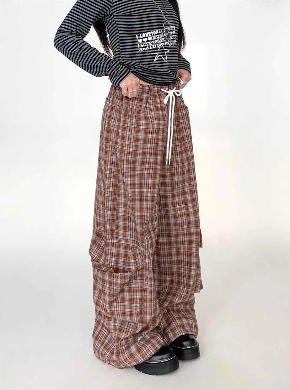 Drawstring Wide-Leg Cargo Pants OL2302