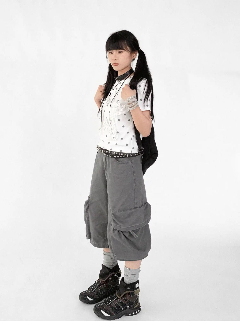 Grape Dot Embroidered Tee OL2349