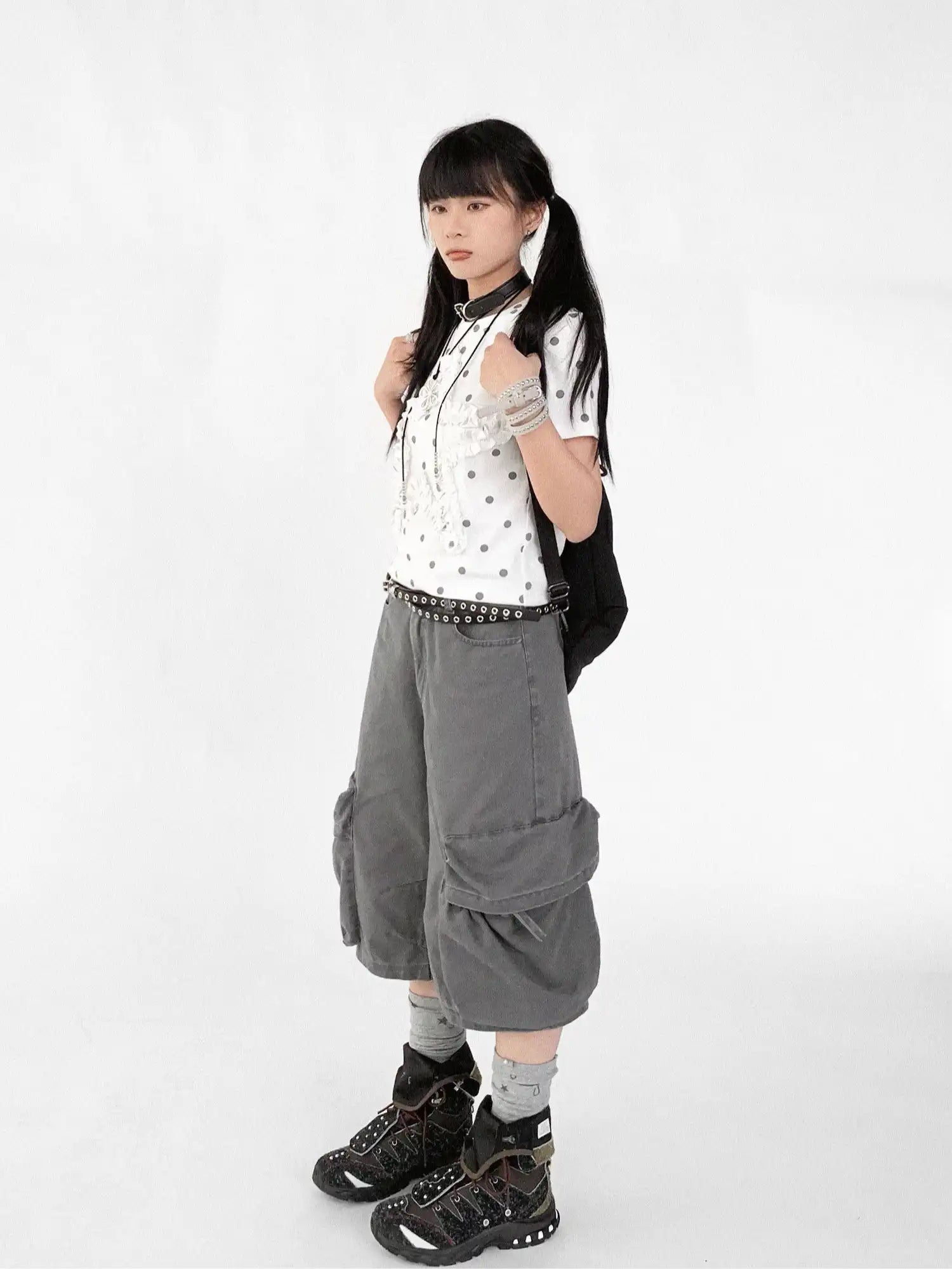Grape Dot Embroidered Tee OL2349