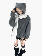 Cat Ear Wing Pocket Hooded Jacket OL2483
