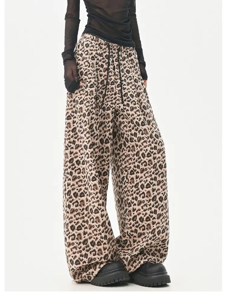 Leopard Print Wide Leg Pants OL2361