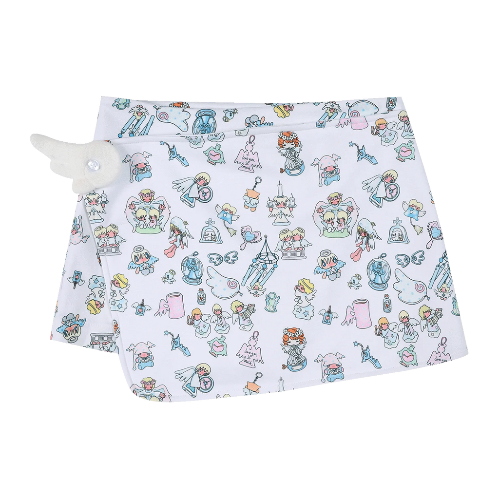 Wing Print A-Line Mini Skort OL2403