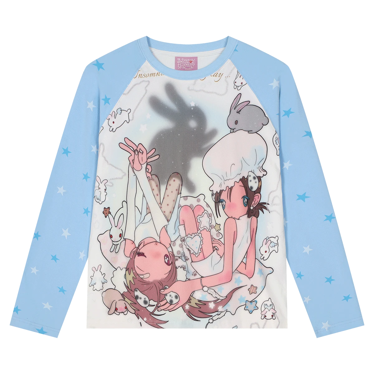 Bunny Shadow Raglan Long Sleeve Tee OL2404