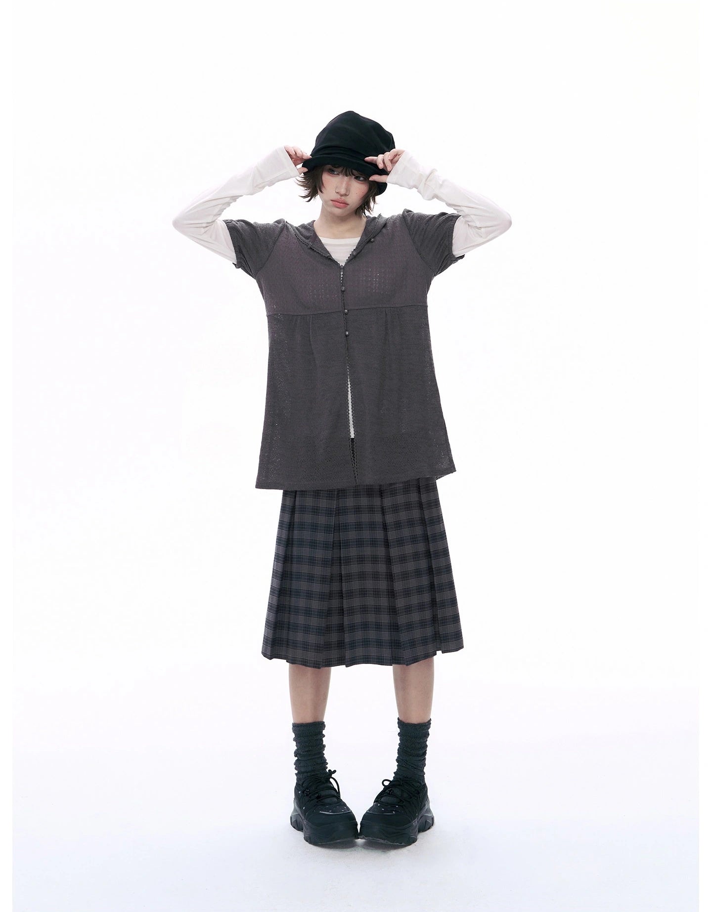 Hooded Puff Sleeve Shirt OL2368