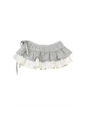 Plaid Bow Ballet Wrap Skirt oliviroa オリヴィオラ