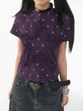 Grape Dot Embroidered Tee oliviroa オリヴィオラ