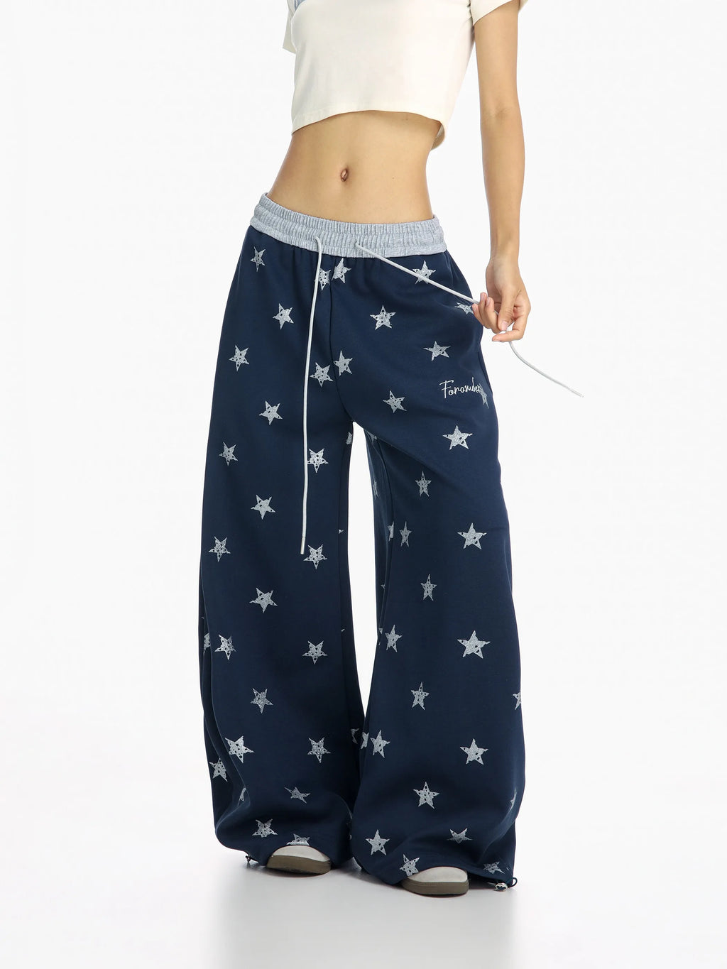 Star Print Wide Leg Sweatpants oliviroa オリヴィオラ