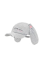 Striped Bunny Ear Flat Brim Cap oliviroa オリヴィオラ