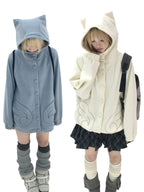 Cat Ear Wing Pocket Hooded Jacket OL2483