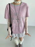 Galaxy Stripe Colorblock Tee oliviroa オリヴィオラ