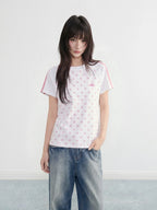 Polka Star Raglan Crop Sport Tee oliviroa オリヴィオラ