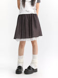 Dust Floral Lace Layered Mesh Skirt oliviroa オリヴィオラ