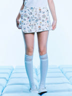 Wing Print A-Line Mini Skort OL2403