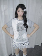 Polka Dot Angel Layered Tee OL2390