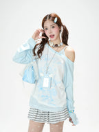 Soft Layer One Shoulder T-Shirt OL2365