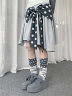 Polka Dot Stripe Leg Warmers oliviroa オリヴィオラ