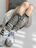 Polka Dot Lace Leg Warmers oliviroa オリヴィオラ