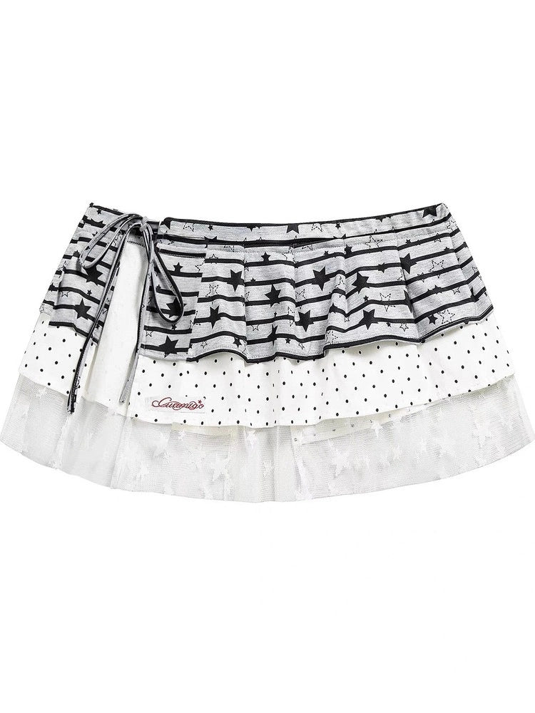 Star Tiered Lace Layering Skirt oliviroa オリヴィオラ