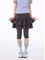 Star Cake Button Mini Skirt oliviroa オリヴィオラ