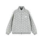 All Over Star Print Stand Collar Jacket OL2231