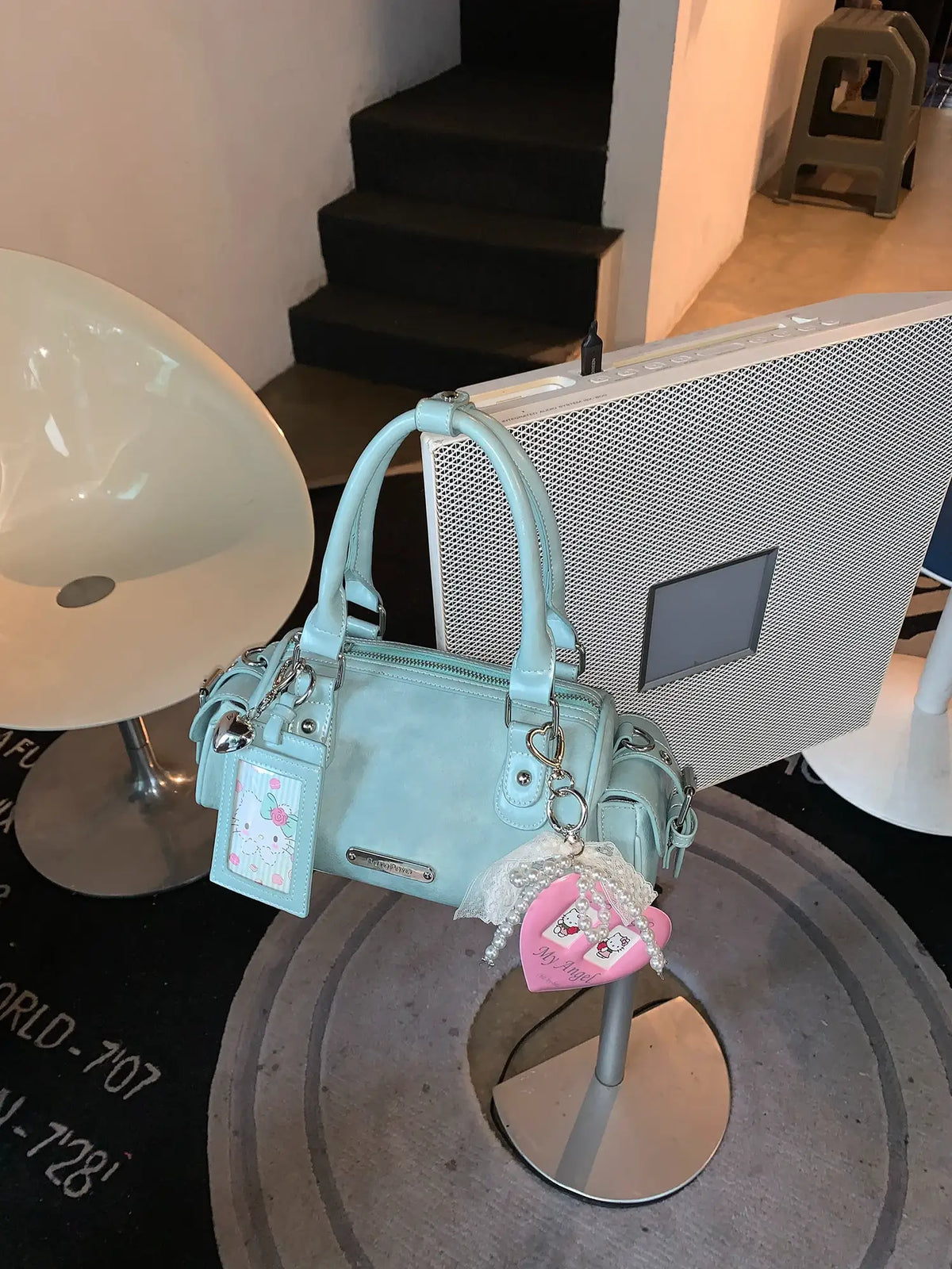 Cylinder Bowling Crossbody Bag  OLA057