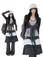 Polka Dot Halter Layered Top Set oliviroa オリヴィオラ
