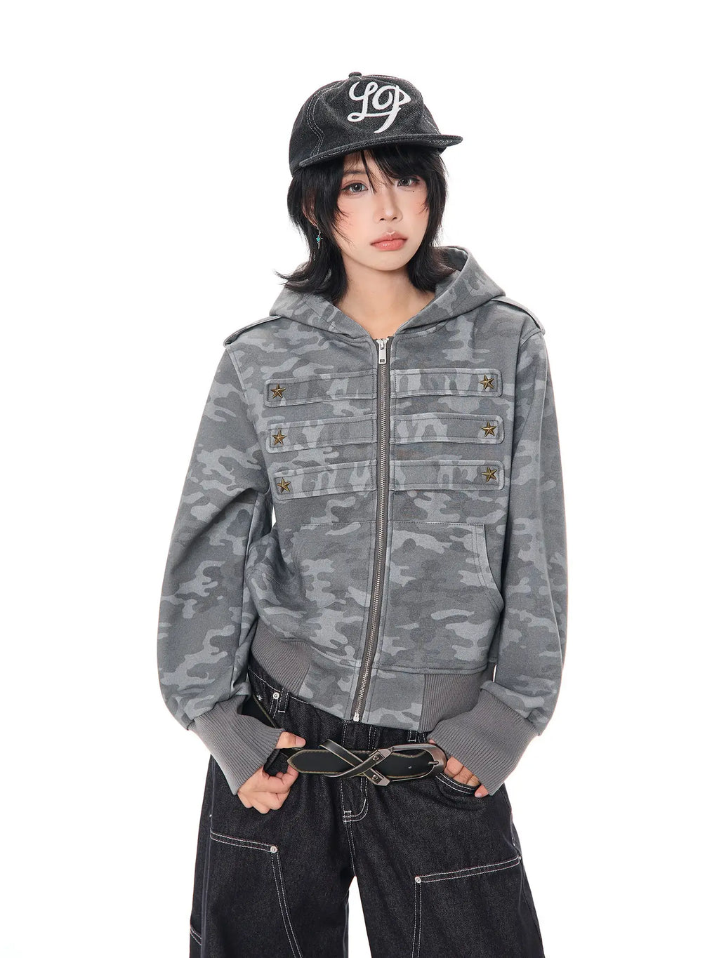 Napoleon Star Stud Cropped Hoodie oliviroa オリヴィオラ
