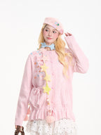 Floral Embroidery Knit Cardigan oliviroa オリヴィオラ