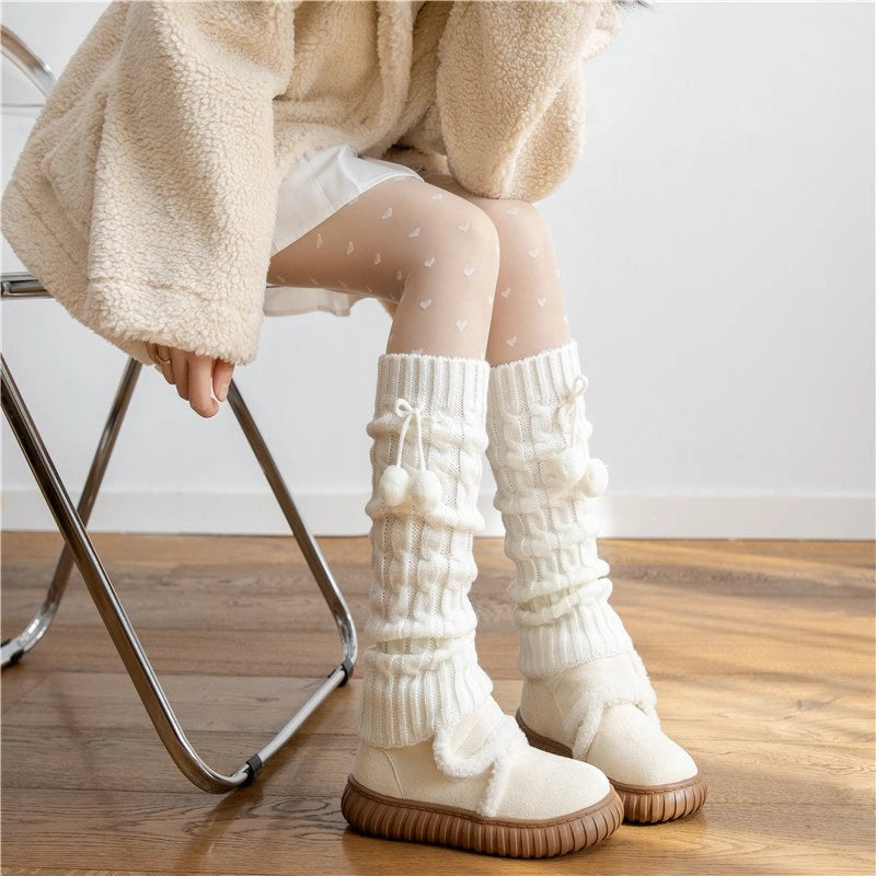 Pom Pom Ballet Leg Warmers OLA056
