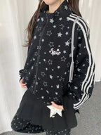 Y2K Star Oversized Sweatshirt   oliviroa オリヴィオラ