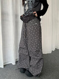 Vintage Star Print Pleated Cargo Pants oliviroa オリヴィオラ