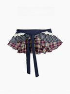 Plaid Ruffle Tiered Layering Skirt OLA047