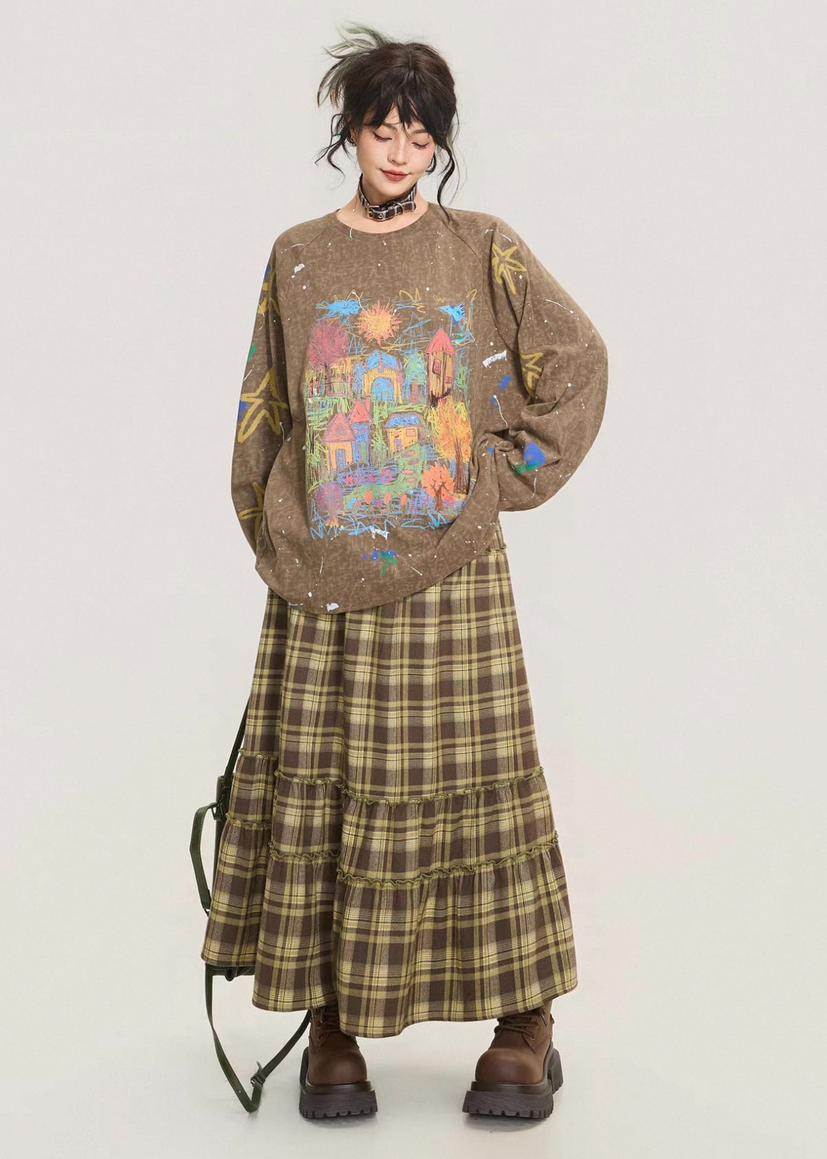 ペイントウォッシュ ロングスリーブT
