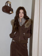 ハイネックリブカットソー グレー