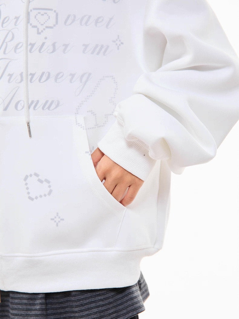 Off-White Cartoon Embroidered Faux Fur Parka