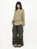 ヘビ柄カモカーゴパンツ