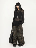 ヘビ柄カモカーゴパンツ